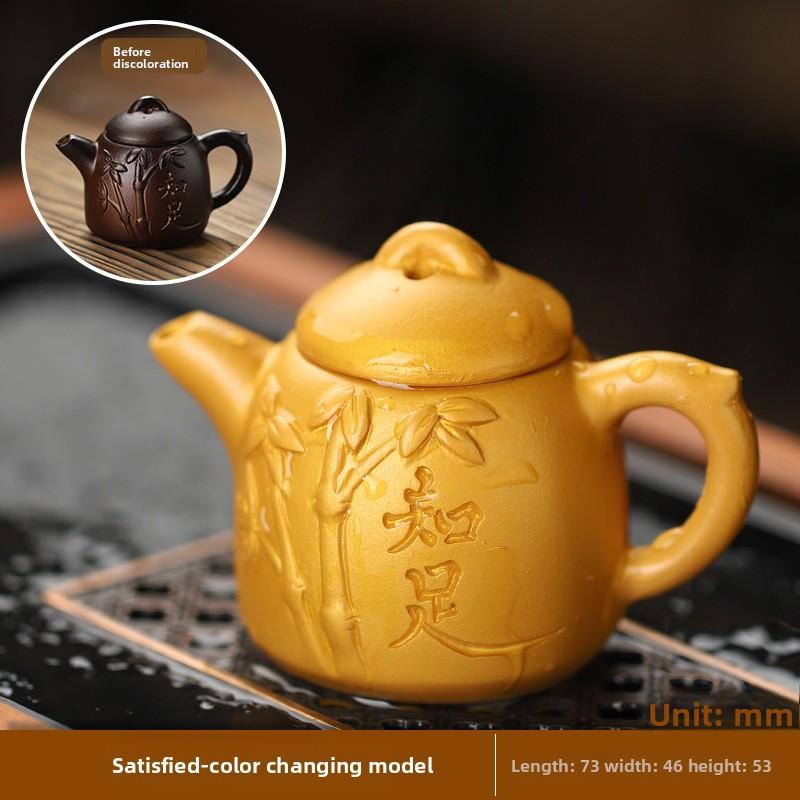 Color-changing Personalized Tea Pet Ornament Creative Small Tea Pet Ornament Mini Fingertip Teapot Decoration Resin Handicrafts