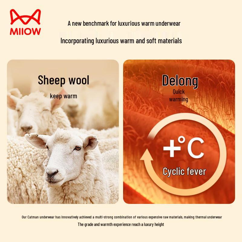 MaoRen Women's Lace Trim Seamless Thermal Underwear Set