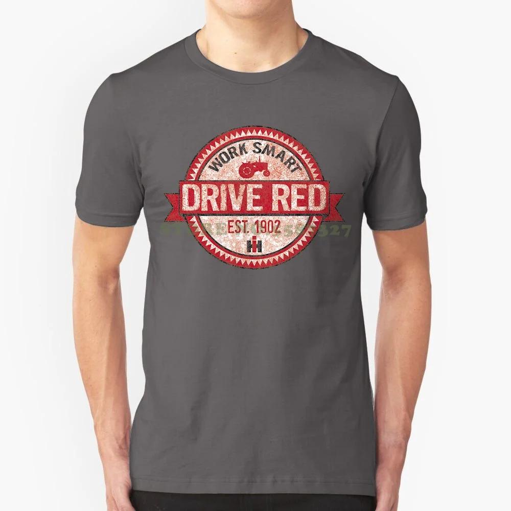 GUOYAN TOP T-shirts Casual Merk Kleding Katoen Werk Slim Rijden Rood Ih International Harvester Tractor Heren T-shirt XL