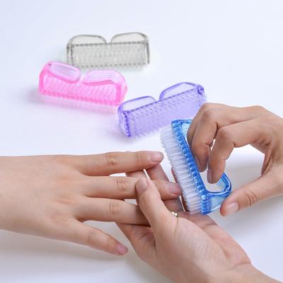 4 Stücke Kunststoff Griff Grip Nagel Staub Pinsel Fingernagel Peeling Reiniger Pediküre Werkzeuge