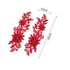 1 Par Aplique de Encaje Parches de Encaje Aplique Bordado de Flores para Vestido de Novia Ropa Chaquetas Diy Accesorios de Novia Suministro