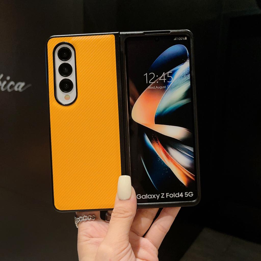 Pro Samsung Galaxy Z Fold 4 3 2 5g Pouzdro Luxusní Business Obyčejná kůže Ultra tenký matný ochranný kryt proti nárazu Příslušenství