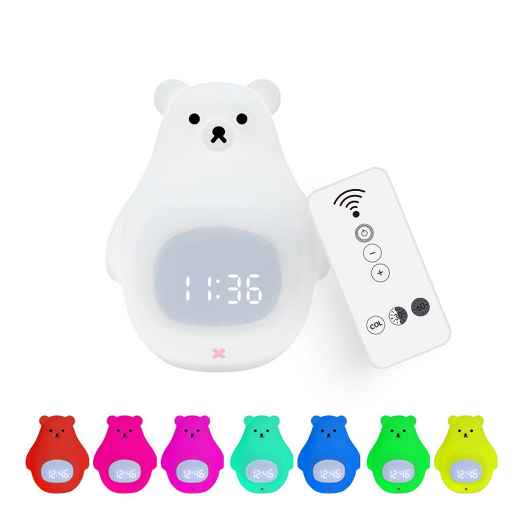 Multifunctional Snooze Function Alarm Clock Touch Sensing Cartoon Bird Digital Alarm Clock Desk Beside Night Light for Children
