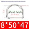 304 Stainless Steel Semi-circular D-Ring Bag Strap & Hat DIY Seamless Triangle Buckle.