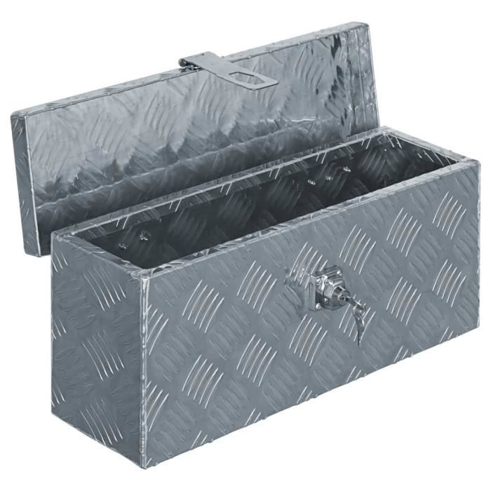 Boîte en aluminium - vidaXL - 48,5 x 14 x 20 cm - Argenté - Résistante à la rouille - Design compact