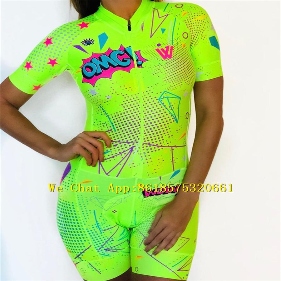 2026 Woman Triathlon Cycling Skinsuit Summer Short Sleeve Swimwear Custom Bike Jersey Clothes Jumpsuit Ropa Ciclismo