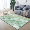Teal Abstract Art Area Rug Chic Floor Carpet for Large Living Room Villa Loft Indoor Ornament for Christmas Holiday Luxury Home