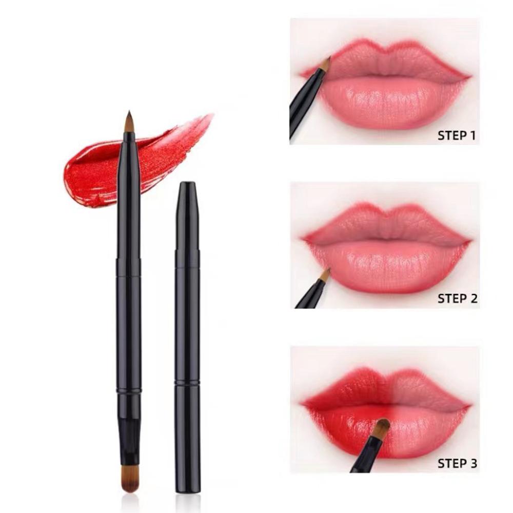 

Lip Brush Telescopic Lip Brush Double Head Concealer Makeup Brush Lipstick Brush Portable Lip Brush Multi-function Makeup Tool