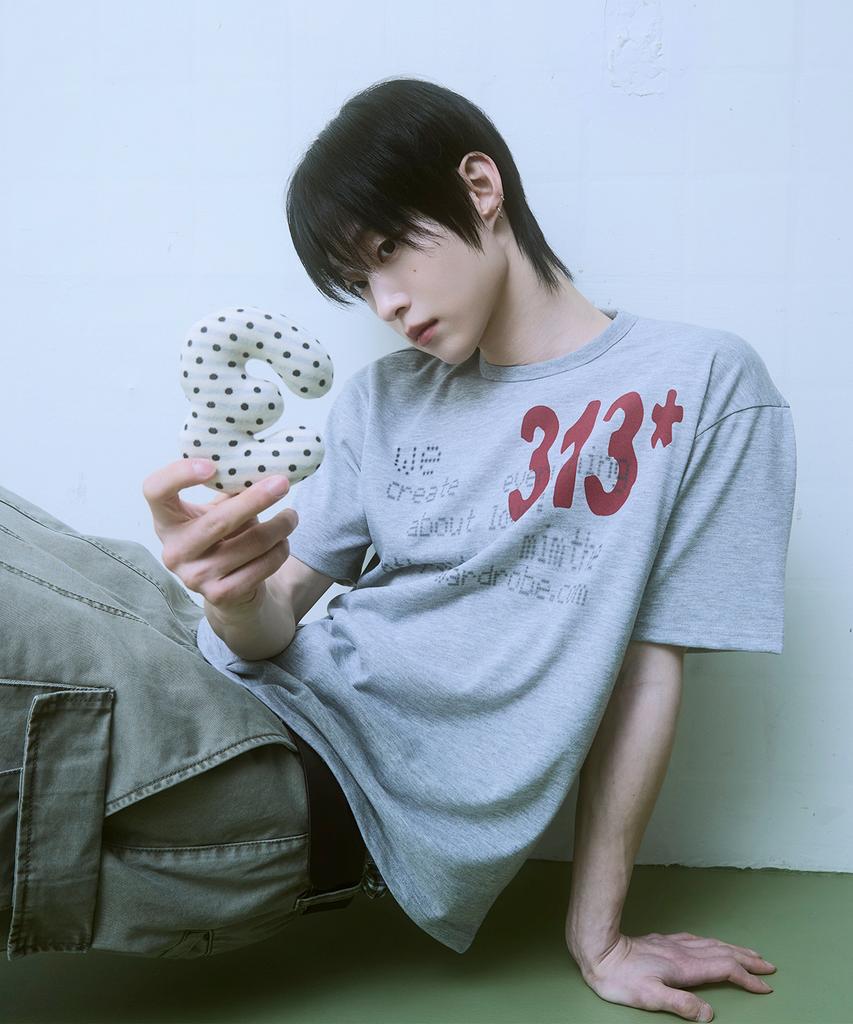 Mimdeowodeulobeu 313 Printed T-Shirt_Gray
