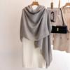 Women S Summer Thin Solid Color Scarf With Tassels For Sun Protection
