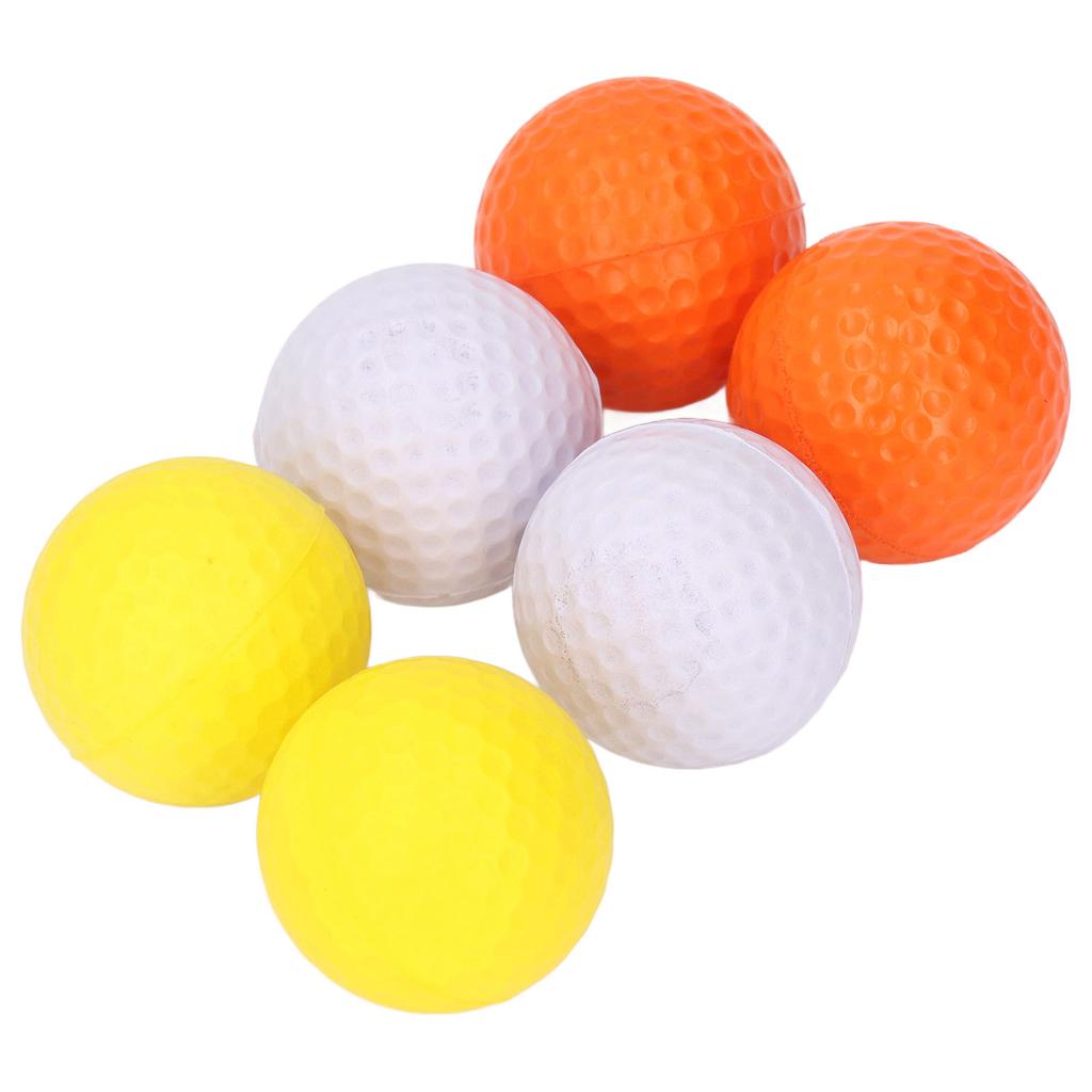 6Pcs Golf Balls Set 3 Colors Textured Surface Balls and PU Storage Pouch Golf Equipment Kit for Golf Enthusiast Training