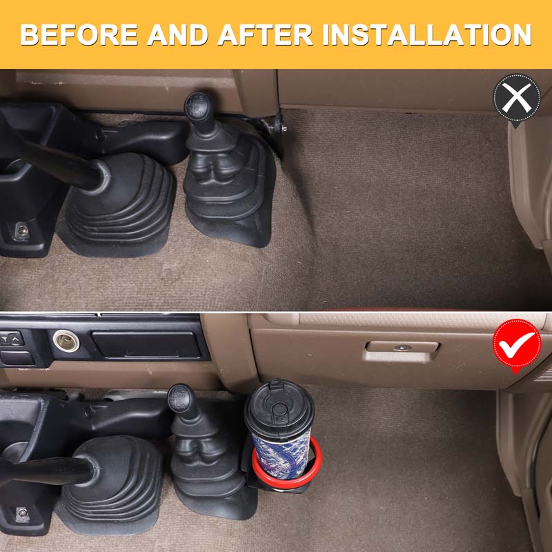 Carbon Steel+ABS Car Central Control Gear Shift Right Side Water Cup Holder Accessories For Toyota LC71 LC76 LC79 2007-2022