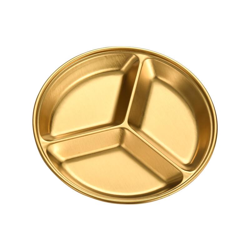 Wutuo Stainless Steel Round Divided Dipping Plate