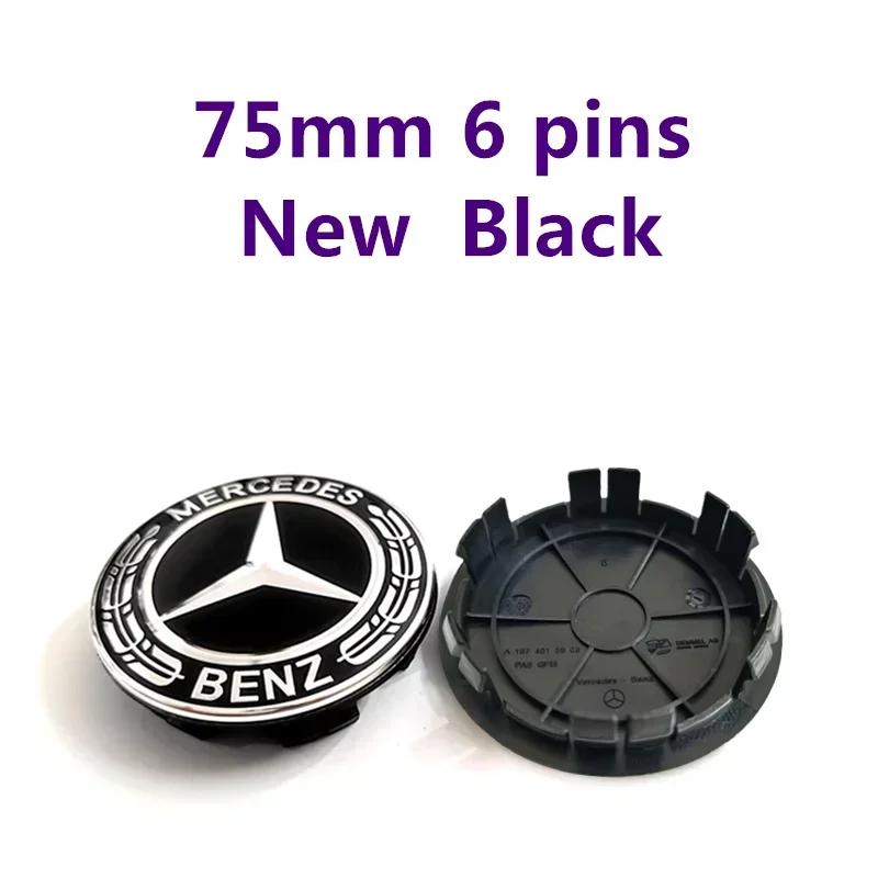 Car Sticker 4pcs Wheel Center Cap 75mm 3 pin AMG Apple Tree New Black Dark Light Blue Wheat Styling Badge For Mercedes Benz Hub