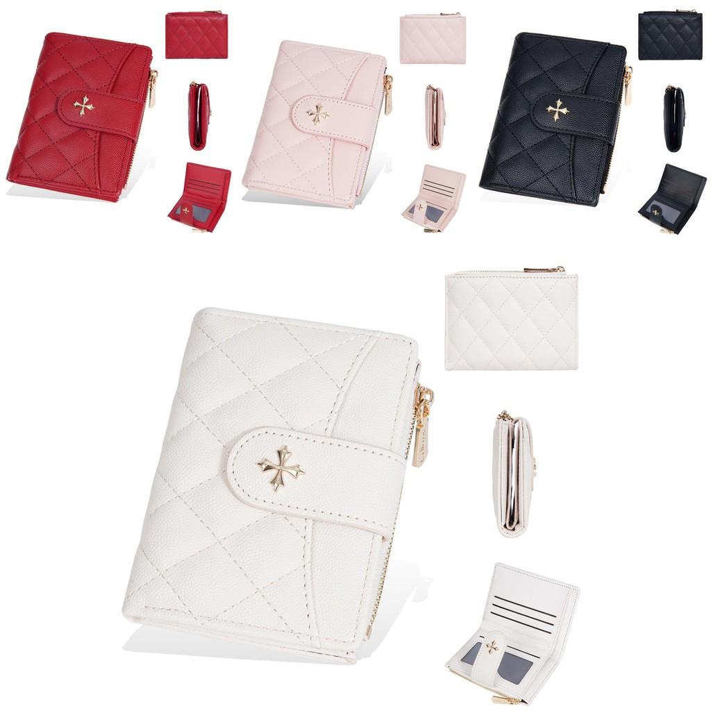 Minimalist Pu Material Ladies Short Wallet With Letter Printed And Card Organizer For Women