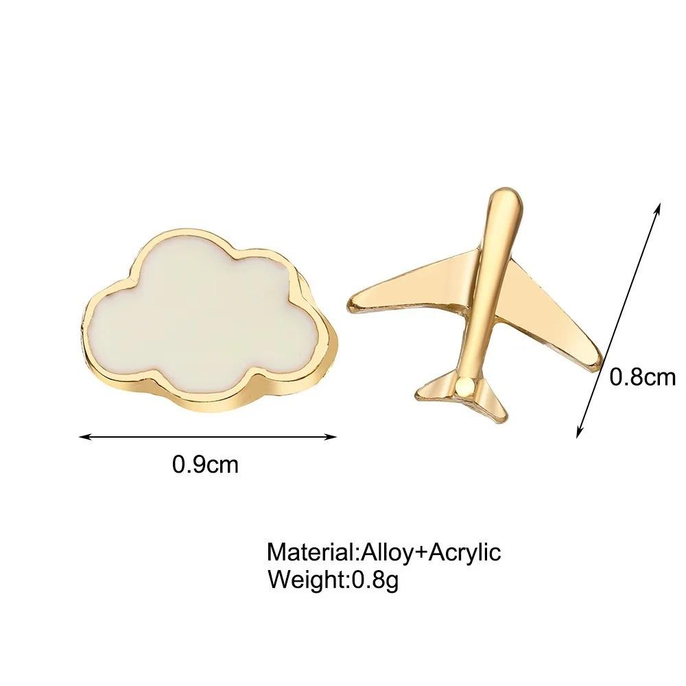Fashion Cute Cloud Airplane Small Earrings for Women Ear Stud Girls Creative Sweet Dripping White Earrings Jewelry Accessories