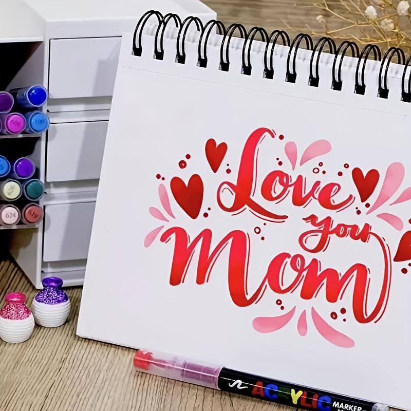 Akrylfärgspennor, Akrylfärgmarkörer med mjuk penselspets, Färgpennor med akrylfärg Ideala för duk, Målning på sten