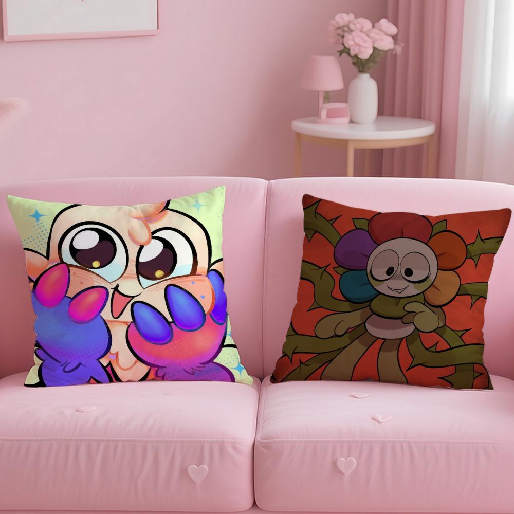 Game D-Dandys World anime Pillow Case Soft Plush Fabric Double-Sided Printed Cushion Cover Warm Winter Sofa Pillow Case