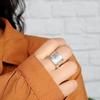 Yun Miao Retro Dandelion Wide Band Women's Ring - Simple, Versatile, Hot Selling Style