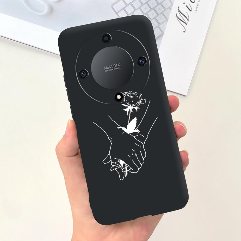 Für Honor Magic6 Lite Hülle Honor X9b Hübsche Mädchen Sonnenblumen Hülle Weiche Silikon Handyhülle Für Honor Magic6 Lite HonorX9b Bumper