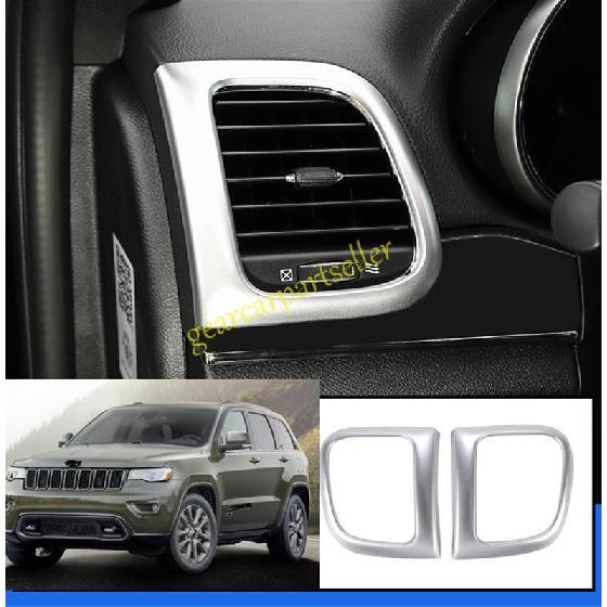 For Jeep Grand Cherokee 11-2021 Silver L&R AC Air Outlet Vent Cover Trim 2pcs