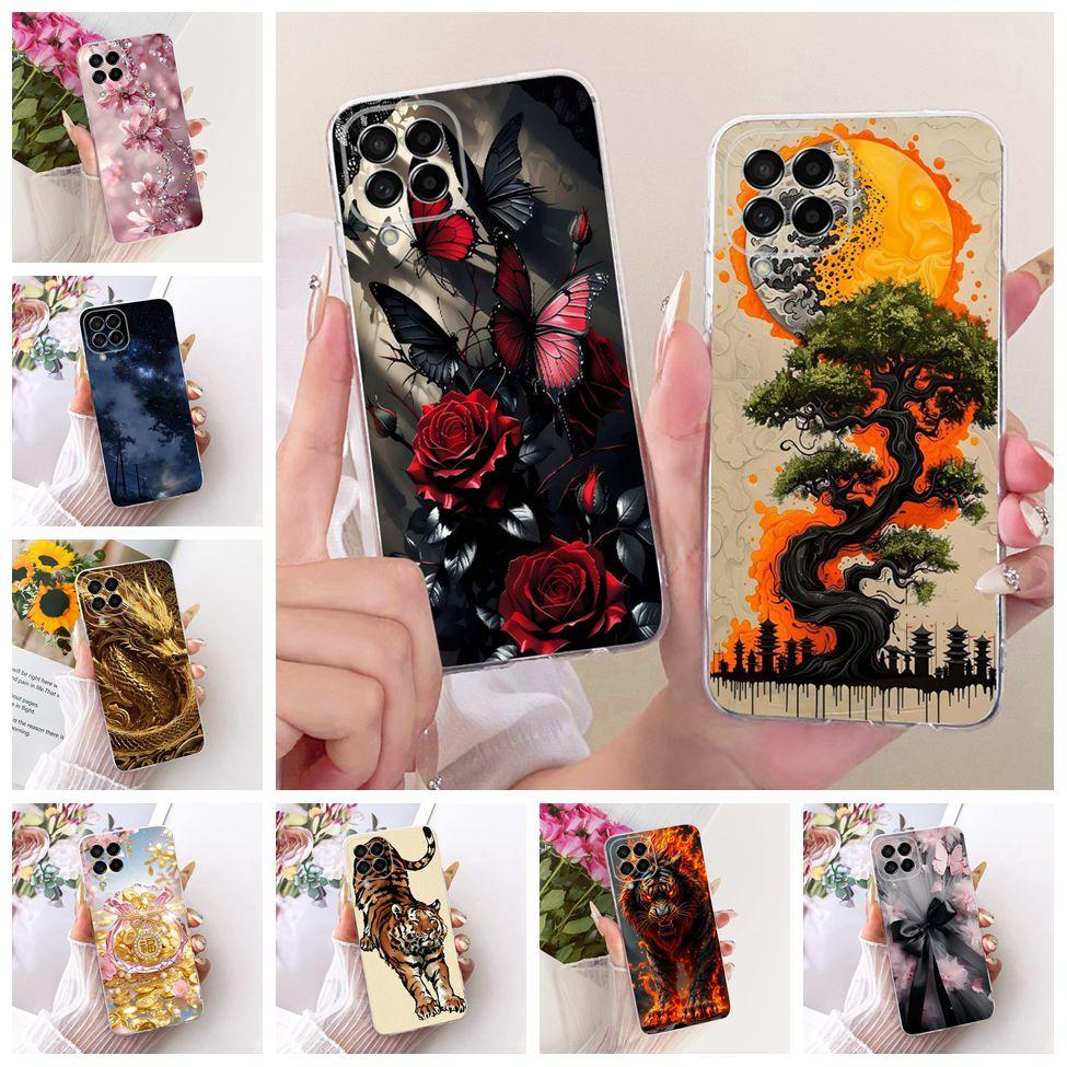 Clear For Samsung M53 5G Case Luxury Fashion Butterfly Funny Cute Painted Cover For Samsung Galaxy M53 5G SM-M536B Casing