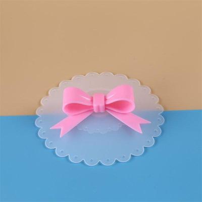 Silicone Green Flower, Cartoon Bow-tie Cat Water Cup, Ceramic Cup Lid, Silicone Sealed Cup Lid