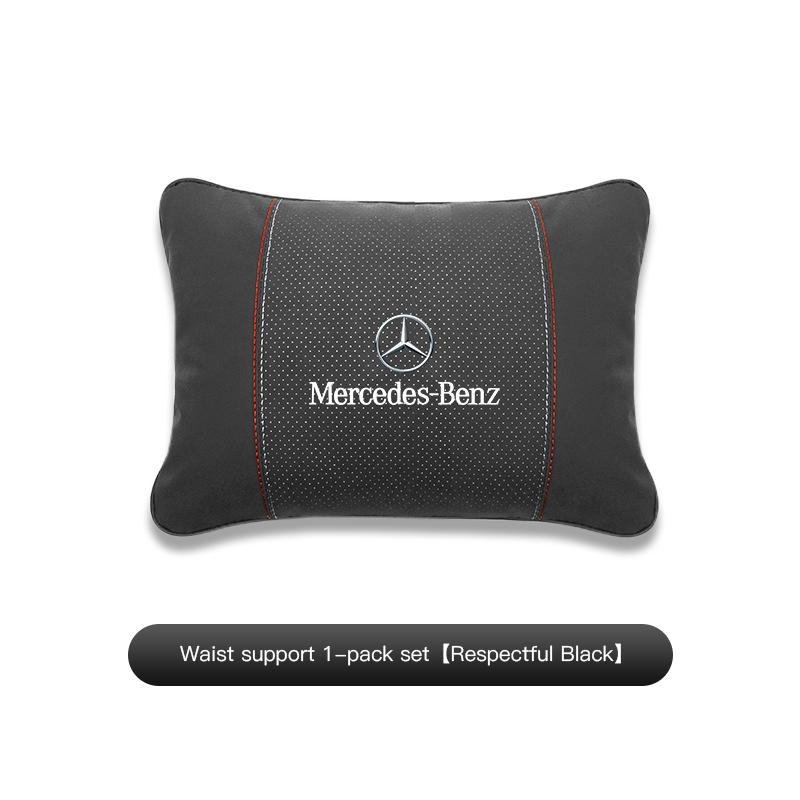 Suede Fabric Car Seat Headrest Lumbar Support Pillow For Mercedes Benz AMG E S C A B Class GLE GLS CLA CLE GLC CLS GLA QJ1