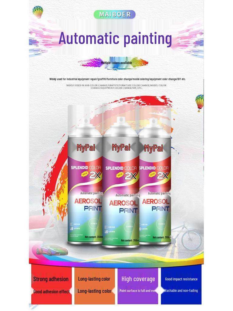 Chrome Self-Spray Stainless Steel & Rust-Proof Paint for Electroplated Metals, Galvanized Surfaces in Silver, Black, & White