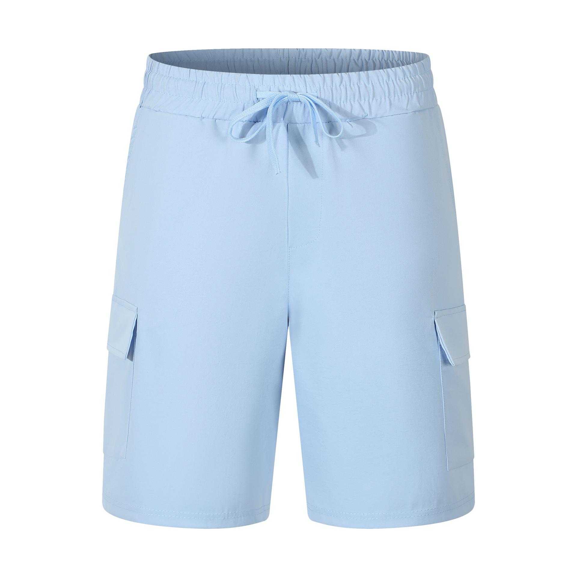 

European & American Summer Men s Breathable Linen Cargo Shorts - Casual Multi-pocket Jogging Pants L