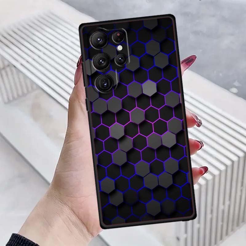 

Technology Art Illustration For Samsung Galaxy S26 S25 S24 S23 S22 S21 S20 Ultra Plus FE 5G Black Soft TPU Phone Case Galaxy S24 FE