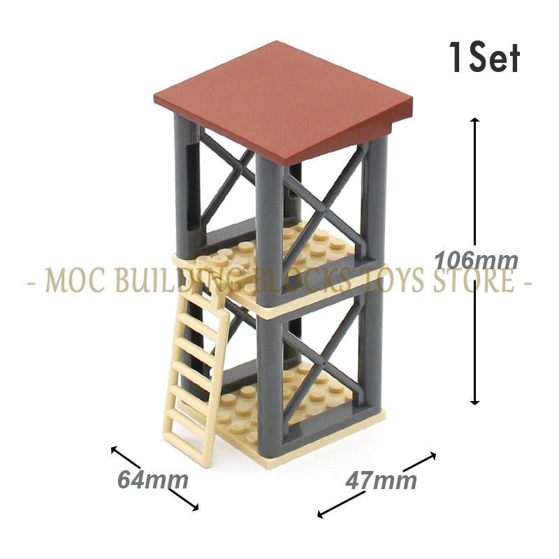 Militaire basis gevangenis scène MOC Bouwsteen Set Blok Bakstenen Architectonisch Ontwerp Compatibele Accessoires Speelgoed Speelsets