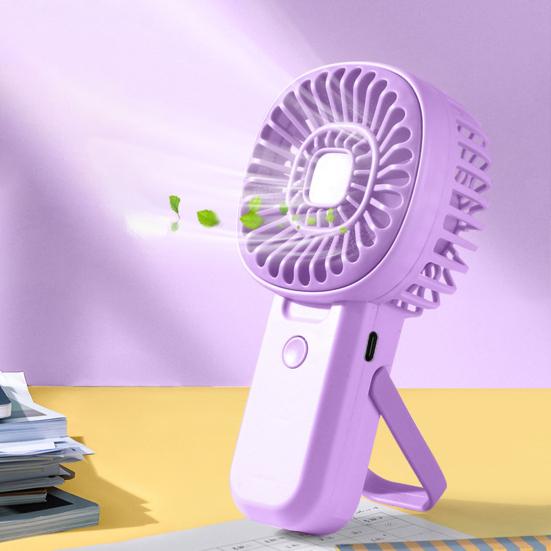 Portable Handheld Fan 3 Speed Mini Personal Fan with Folding Stand for Desktop USB Rechargeable Small Travel Essentials for Summer