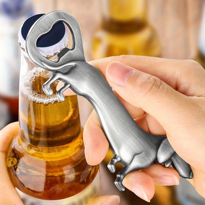 Dachshund Bottle Opener with Velvet Pouch – Zinc Alloy Dog-Shaped Opener for Beer, Wine, and Juice – Perfect Bar, Restaurant