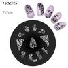 KADS 1PC Round Stainless Steel Nail Art Nail Stamping Plates Manicure Stamp DIY for Nail Templates Classic Series Tools