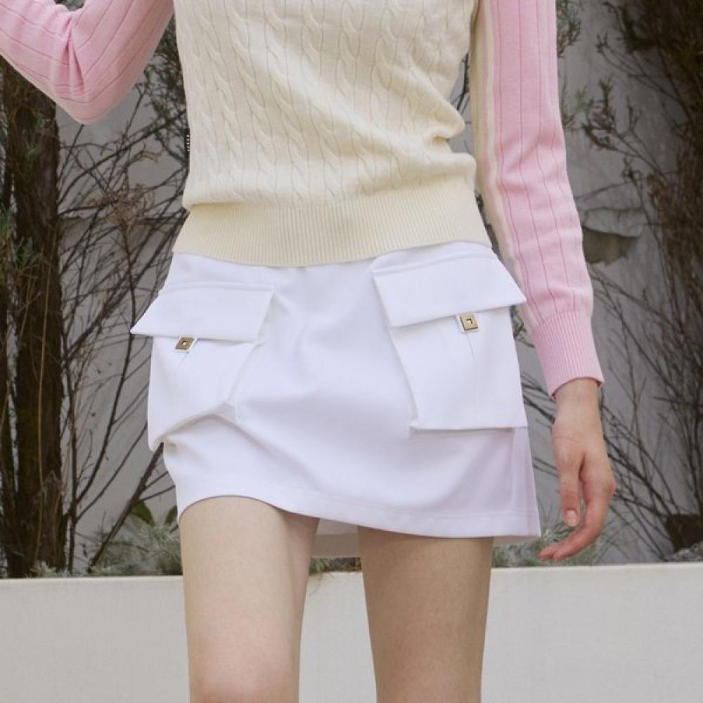 

Onoff Women S Big Pocket String Band Skirt Of4003lb White WHITE/40