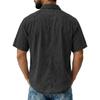 Men’s Summer Short Sleeve Button Front Casual Shirt with Chest Pocket Relaxed Fit Lightweight Open Cardigan Top