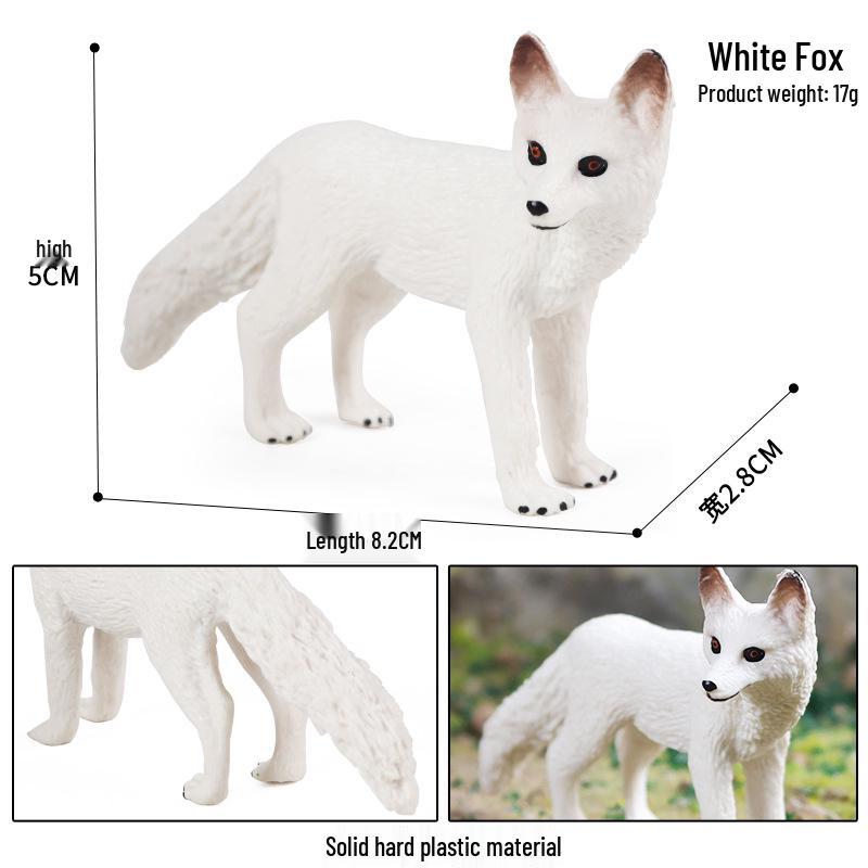 Wild Safari Animal Figurines: Giraffe, Elephant, Rhinoceros, Brown Bear, Tiger, Lion, Leopard, Hippopotamus - Solid Cognitive Toys