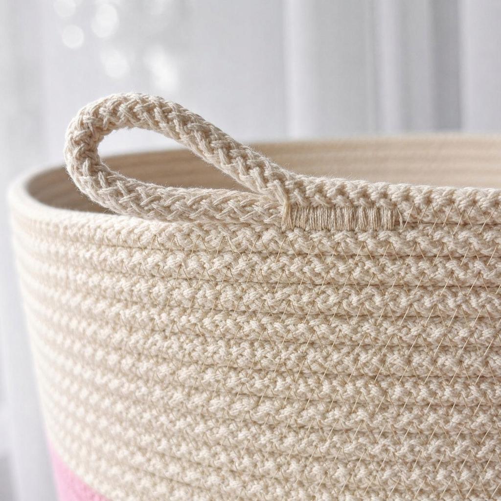 COTTON BASKET 30x30 TOY BASKET HANDMADE LAUNDRY