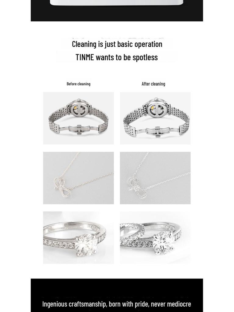 German TINME Ultrasonic Cleaner for Glasses, Jewelry, Watches, and Contact Lenses