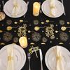 Balloon Design Black Gold Table Runner Hot Stamping Mesh Tablecloth  Dining Table