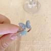 French Retro Blue Butterfly Ring Design Sense Temperament Personality Simple Cold Sense Versatile Ring