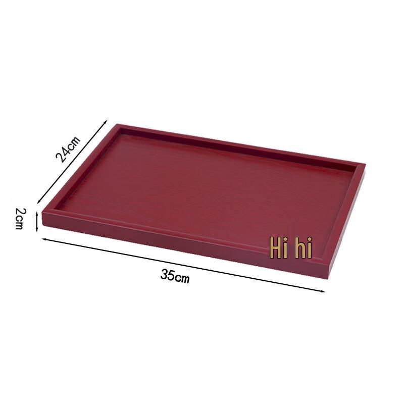 Abay Red Wooden Double Happiness Serving Tray Large