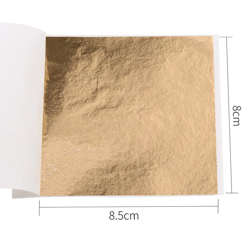 100 Stück/10 Farben Kunsthandwerk Imitation Gold Silber Kupferfolie - Vergoldung Metallblatt Blätter Bögen DIY Handwerk Dekor Designpapier