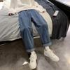 Unisex Loose Fit Straight-Leg Jeans - American & Hong Kong Style, Trendy Streetwear for Spring & Autumn