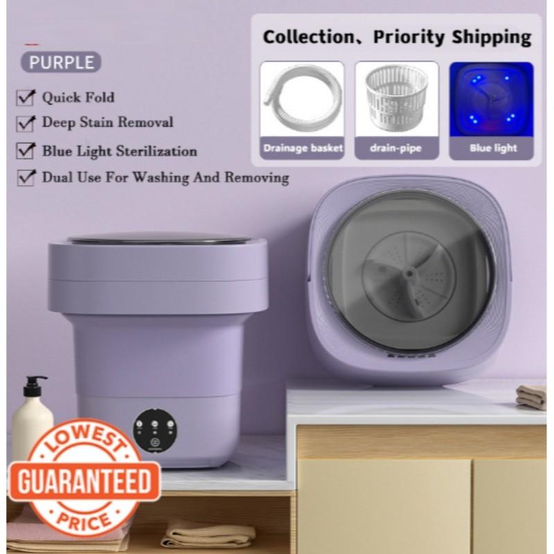 Large Portable Electronic Mini Washing Machine Dormitory Underwear Laundry Machine Capacity Foldable Washing Machine