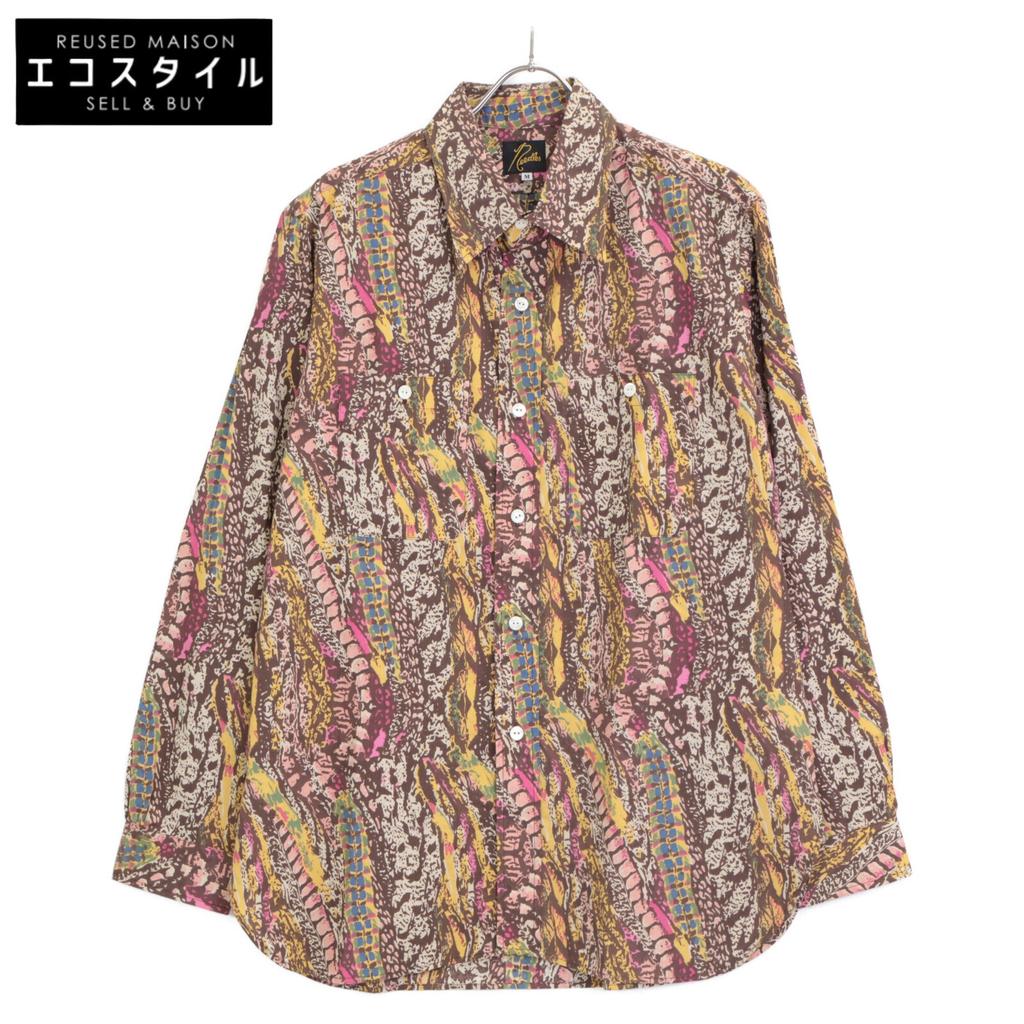 needles MR247 Multicolor All-Print Work Shirt tops M multicolorUsed