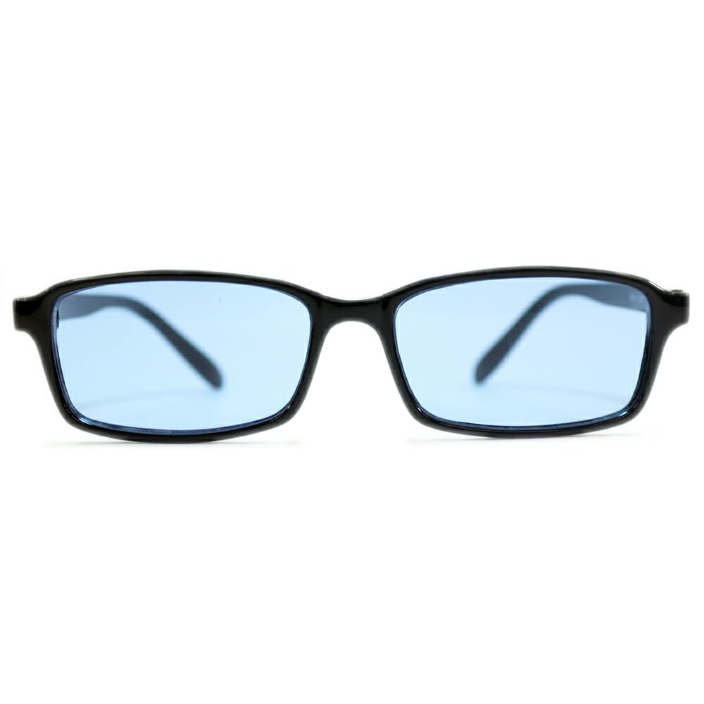 Garment Sunglasses for Men and UV Oval and Colored and Light Black x Blue Women, Protection, Square, Lenses, Lt.