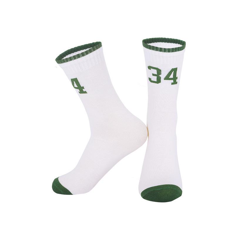 Summer Thin Children'S High-Top Basketball Socks Student Middle School Children'S Performance Star Number Socks Youth Sports Socks