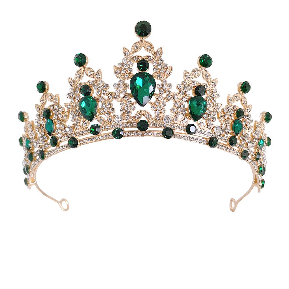 Purple Bridal Tiara Baroque Crown Rhinestone Tiara Princess Crown Wedding Hair Accessories Dress Accessories